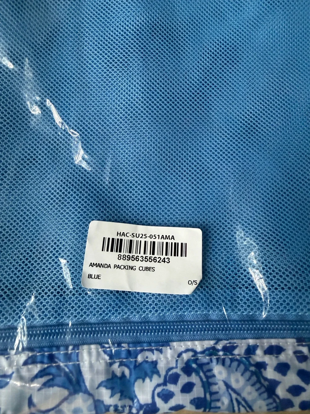 NWT Roller Rabbit Amanda Packing Cubes Blue 3-Piece Set